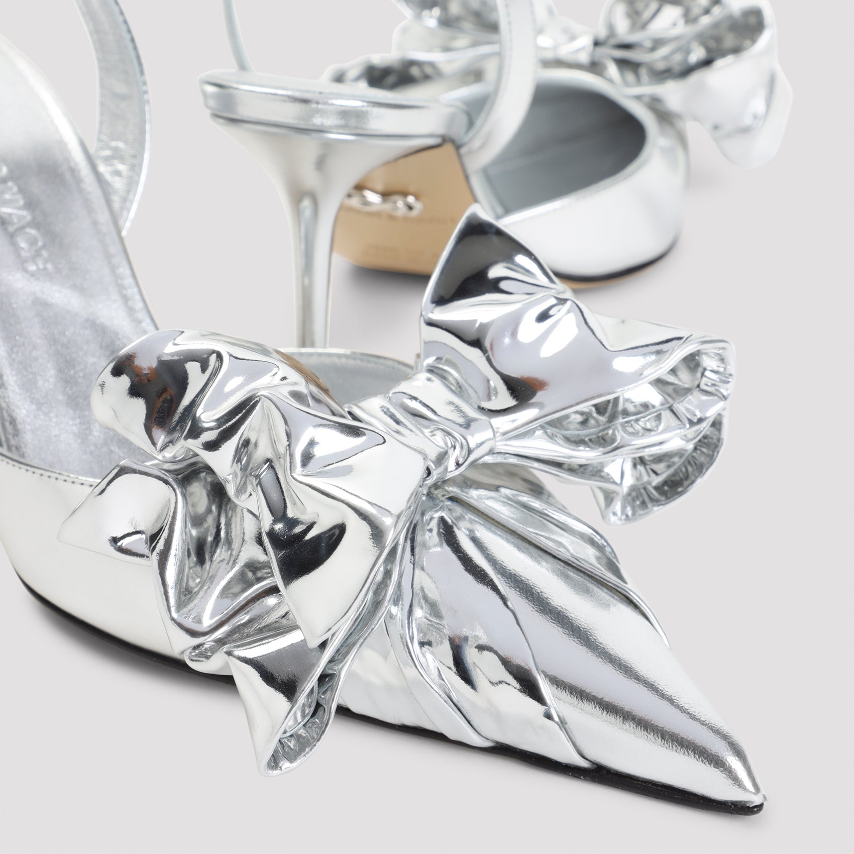 le cadeau silver wrapped leather pumps-image-6
