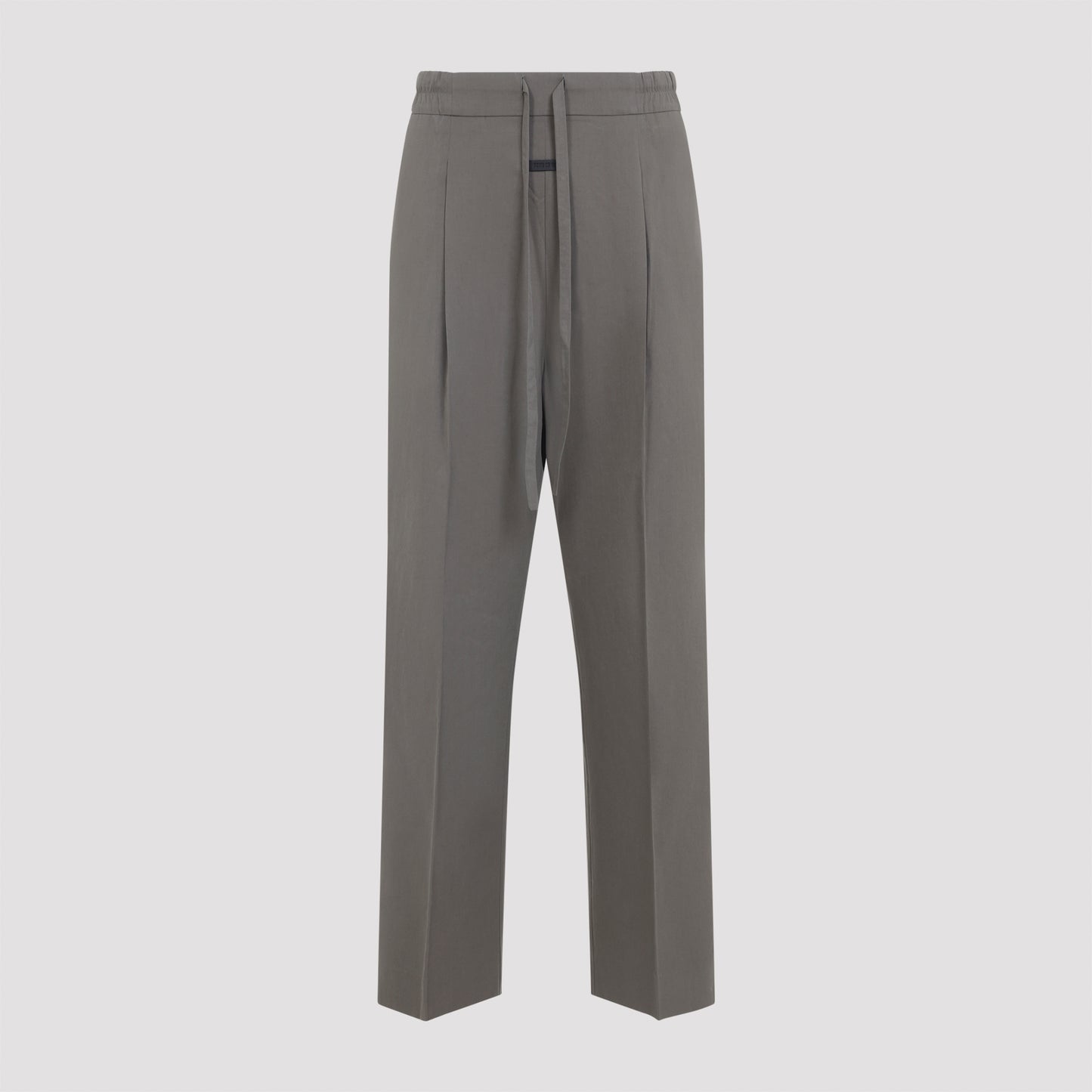 drawstring straight pants-image-1