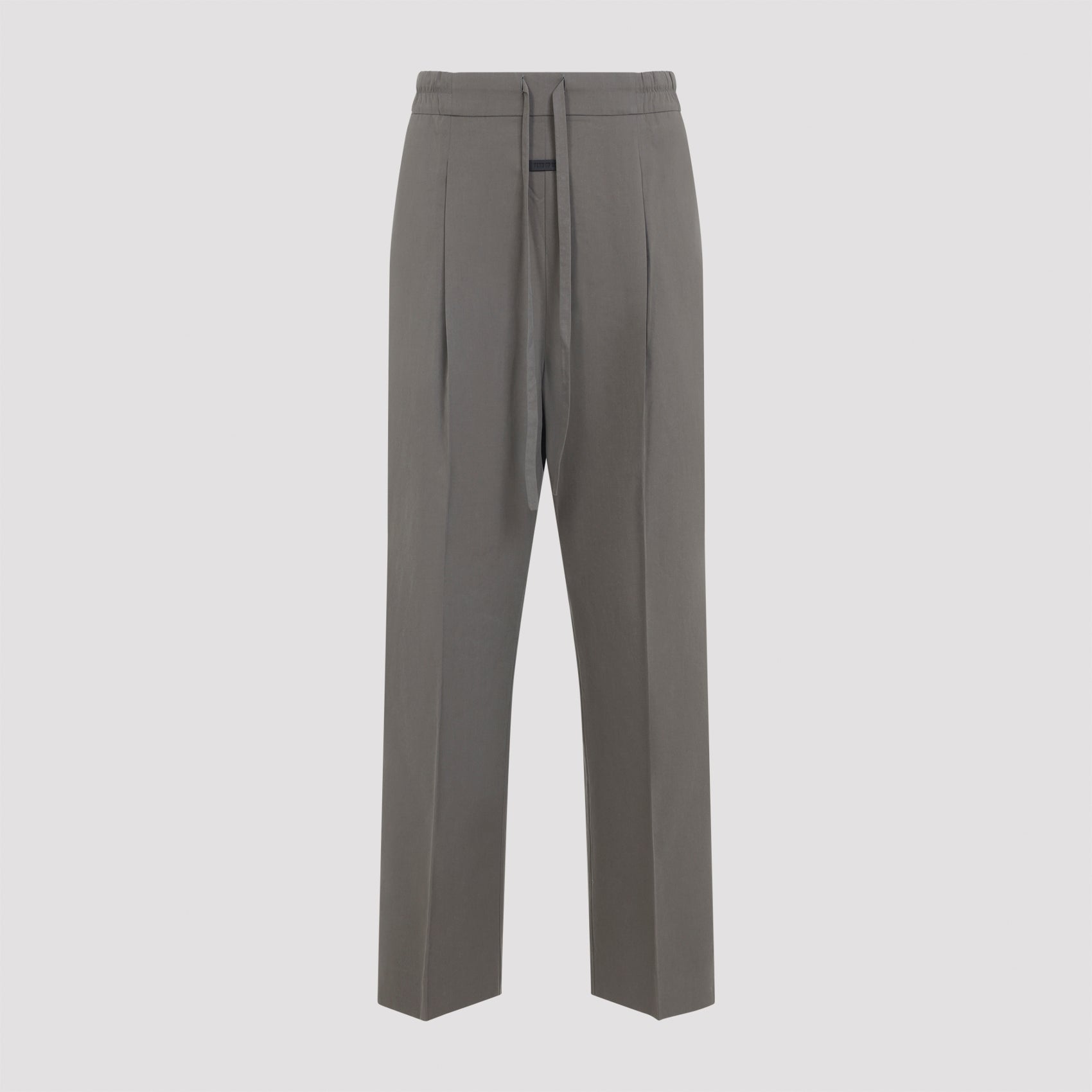 drawstring straight pants-image-1