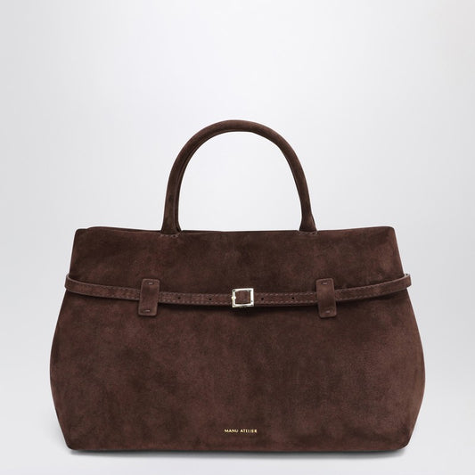 Le Cambon 35 dark brown suede bag