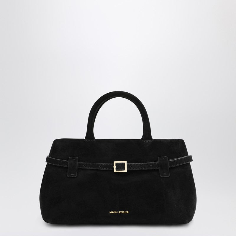 Le Cambon 25 black suede bag