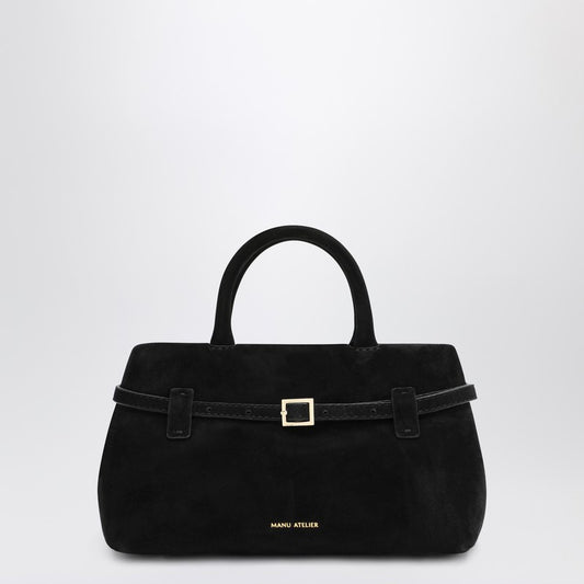 Le Cambon 25 black suede bag