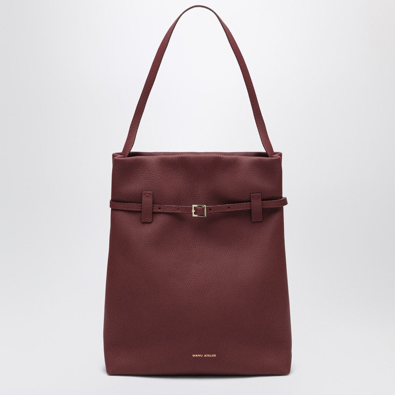 Tote Du Jour burgundy suede tote bag