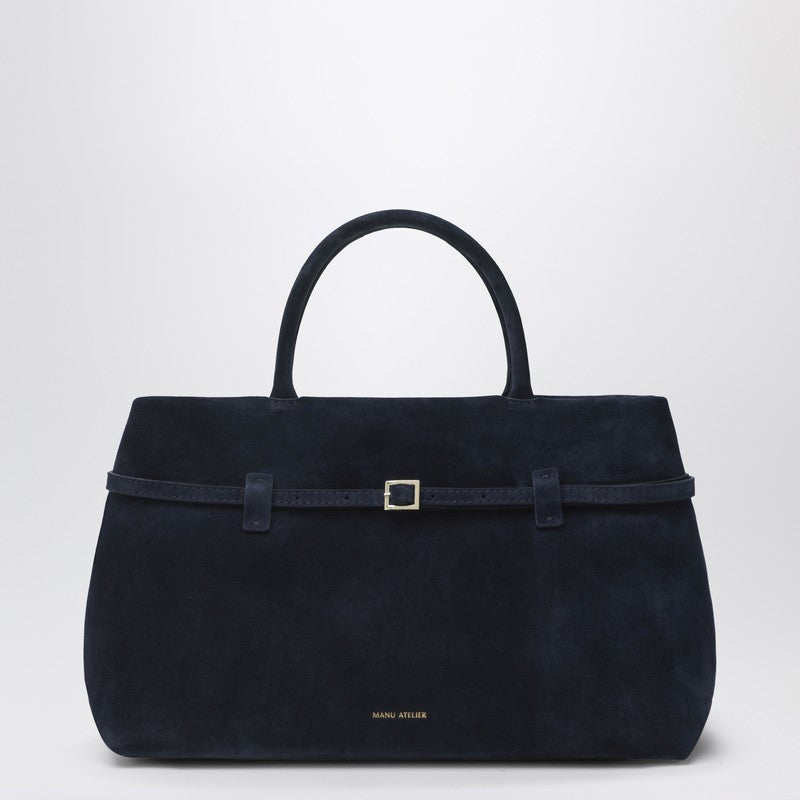 Le Cambon 35 dark blue suede bag