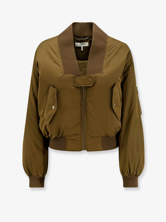 Nylon bomber jacket