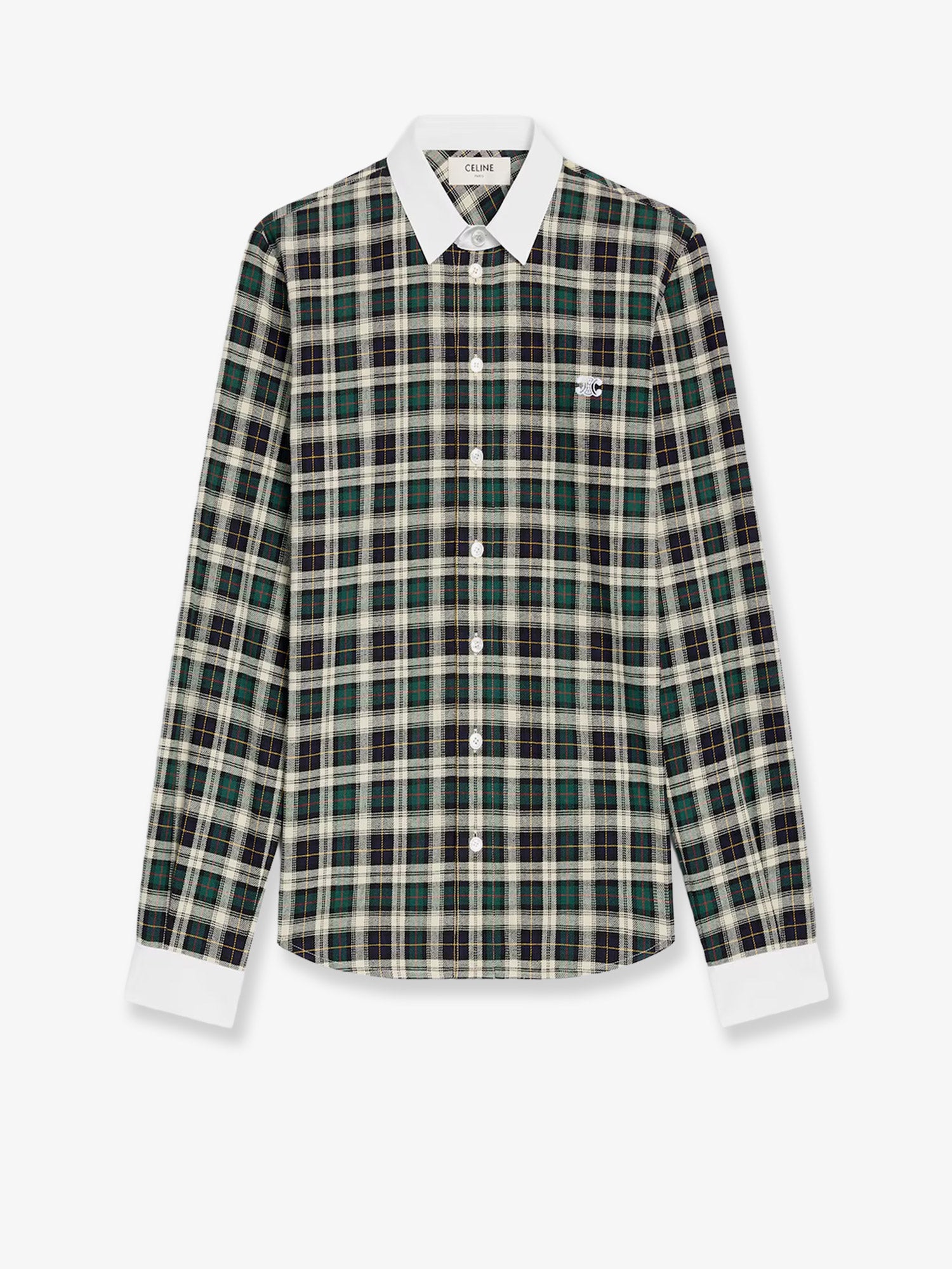 celine-tartna-cotton-shirt