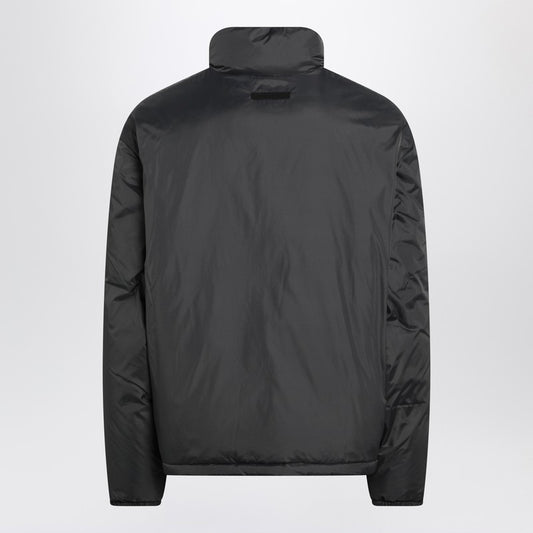 Grey padded ripstop nylon jacket