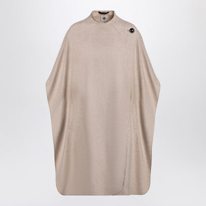 Beige Wool-blend Cape