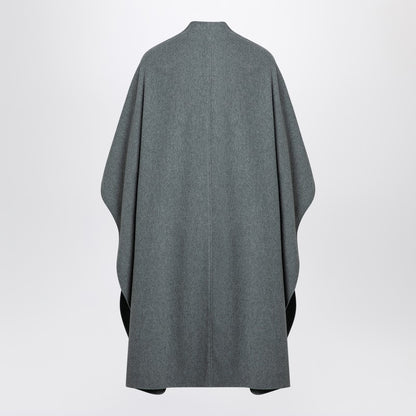 Grey Wool-blend Cape