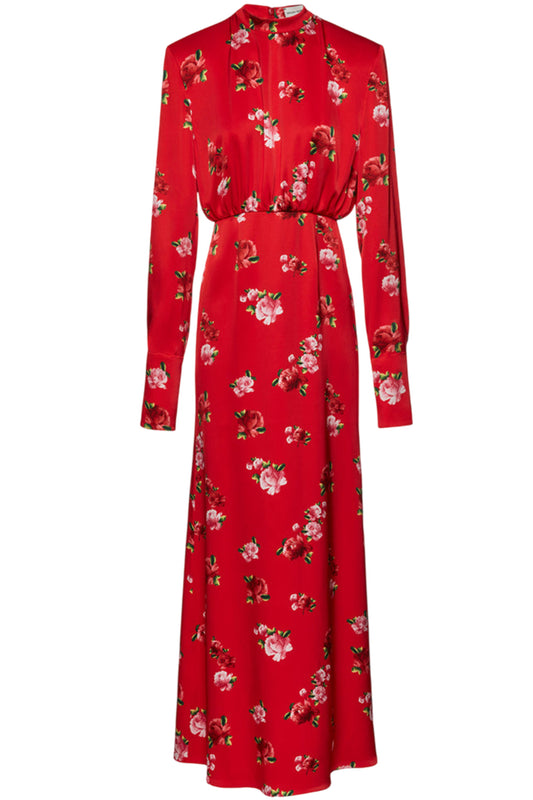 Silk Round Neck Gown