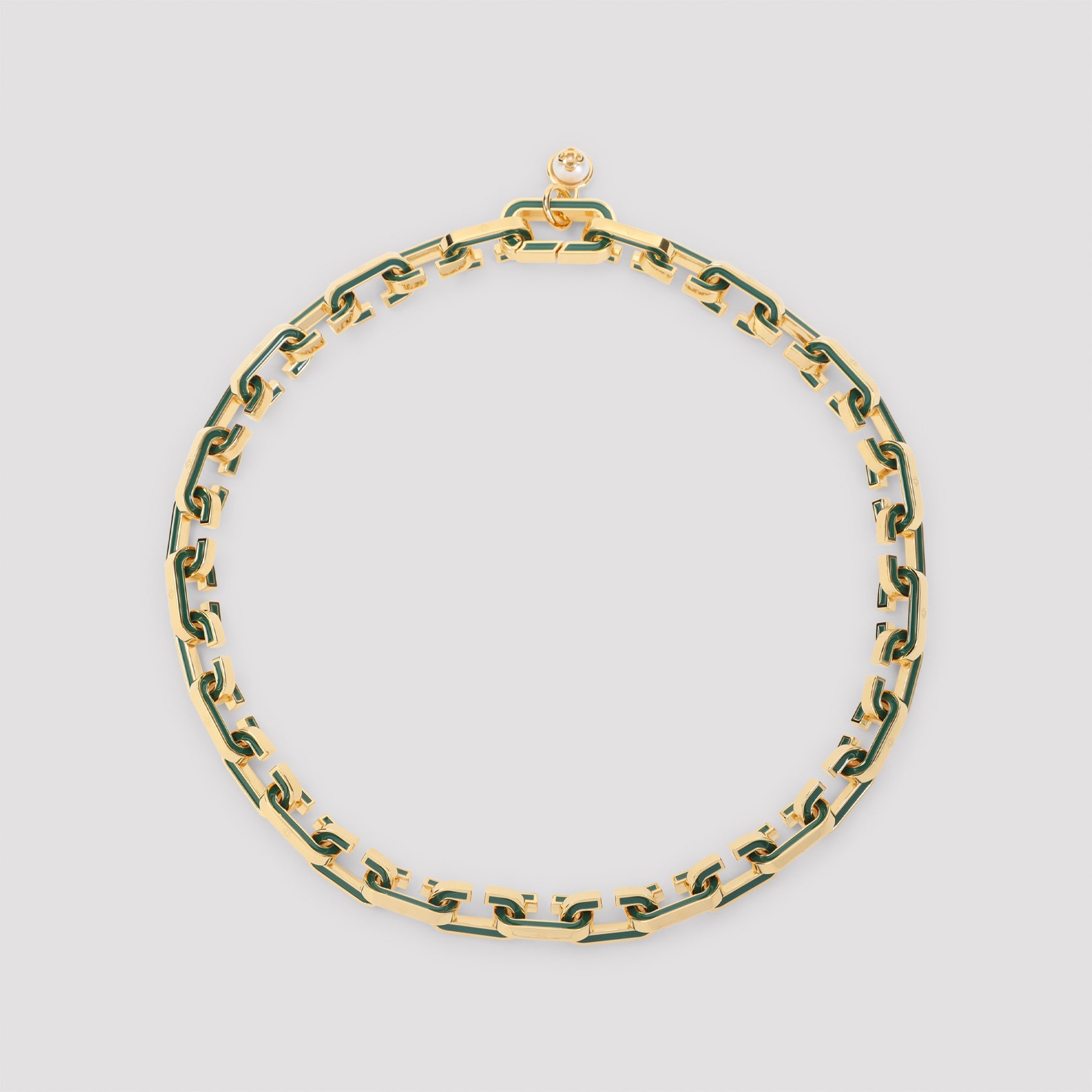 enamel c link necklace-image-1