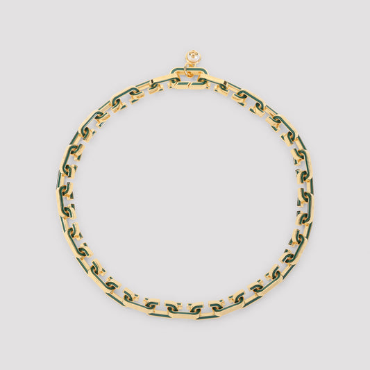 enamel c link necklace-image-1