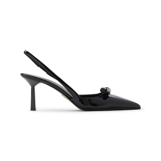 Black Calf Leather Pumps