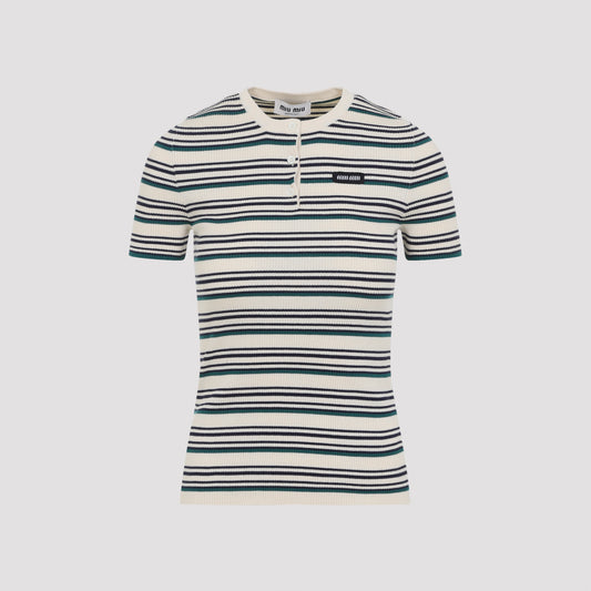 Natural Beige Cotton Crewneck Sweater