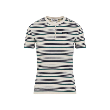 Natural Beige Cotton Crewneck Sweater