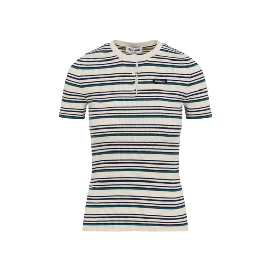 Natural Beige Cotton Crewneck Sweater