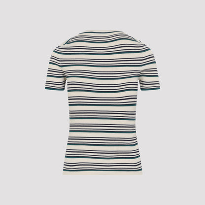 Natural Beige Cotton Crewneck Sweater