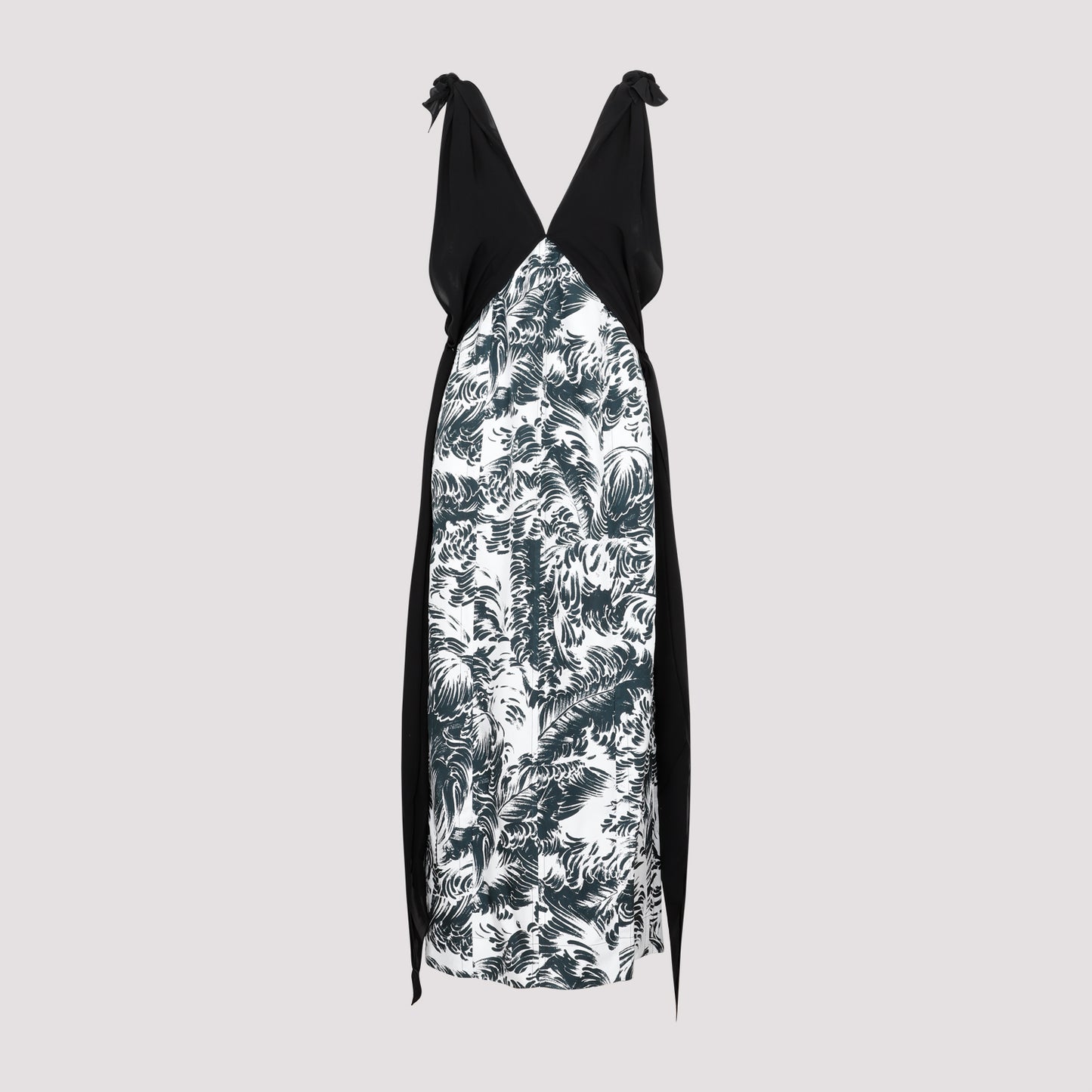 printed silk long dress-image-1