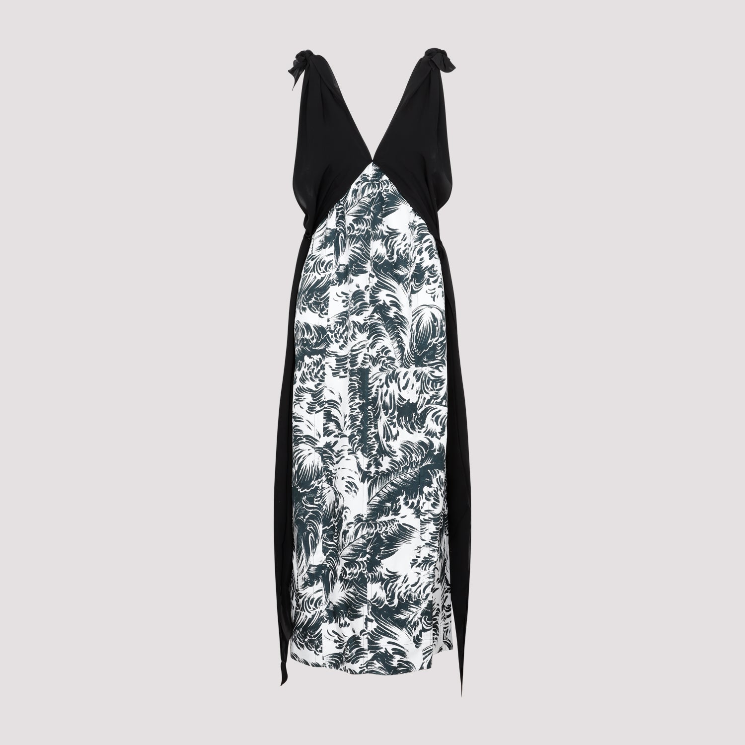 printed silk long dress-image-1