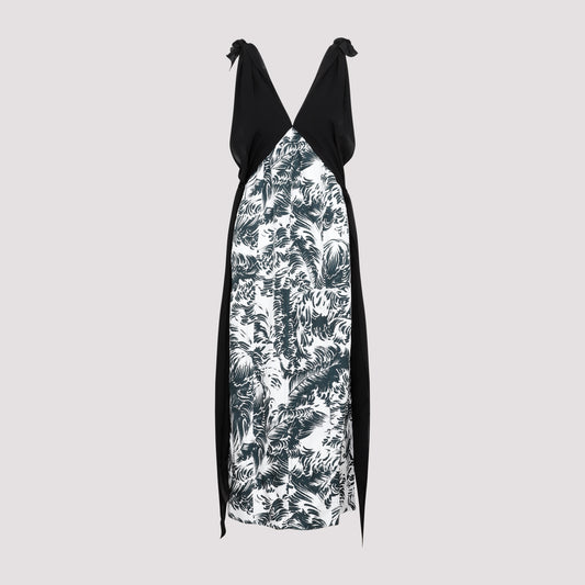 printed silk long dress-image-1