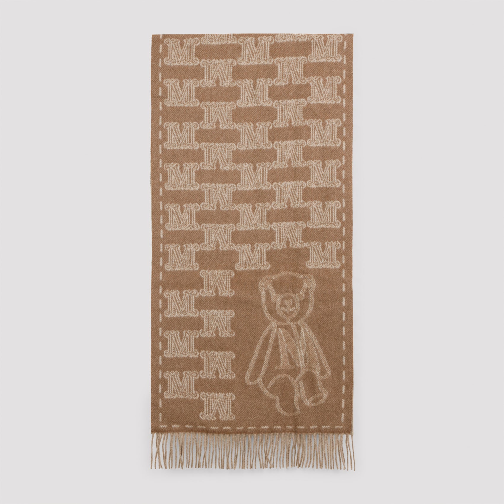 wsteddycamel logo teddy scarf-image-1
