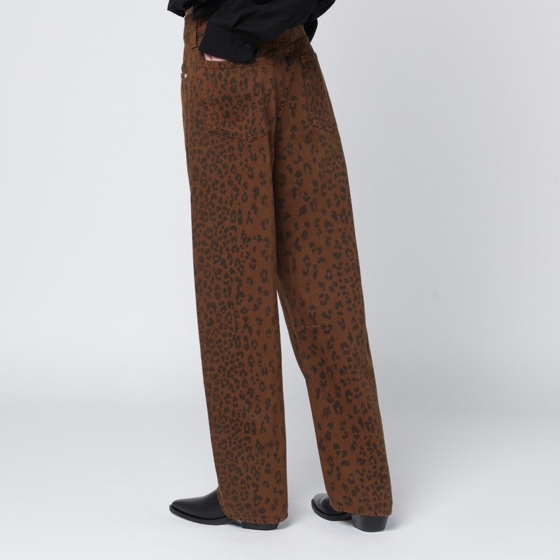 Relaxed Miro jeans with cheetah print