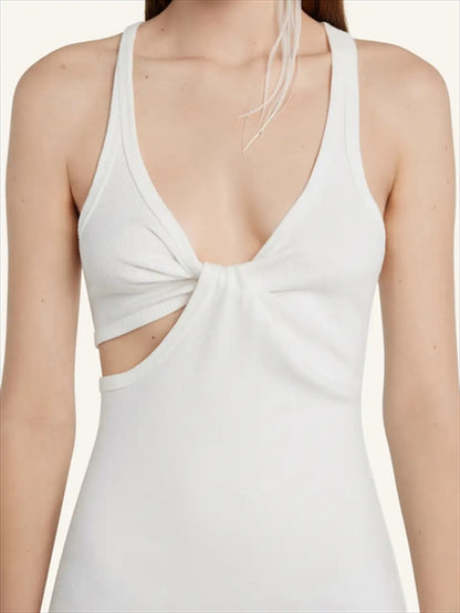 TWIST 90S RIB DRESS