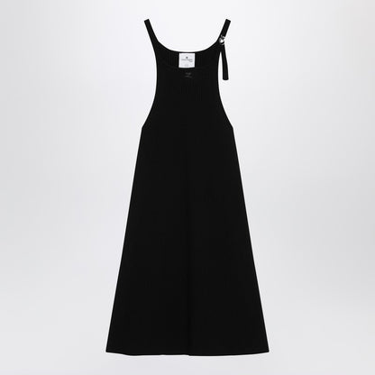 Black Ribbed Mini Dress