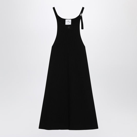 Black Ribbed Mini Dress