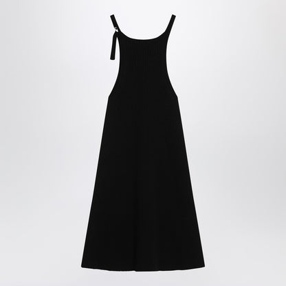 Black Ribbed Mini Dress