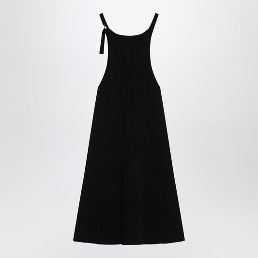 Black Ribbed Mini Dress