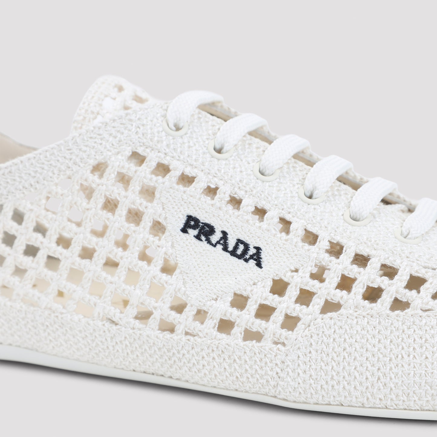 Ivory Collapse Cotton Sneakers