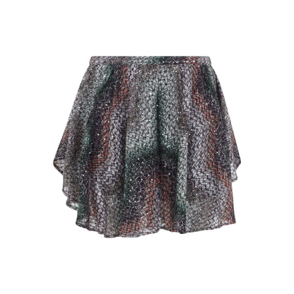 Multicolor Caperdoni Viscose Mini Skirt