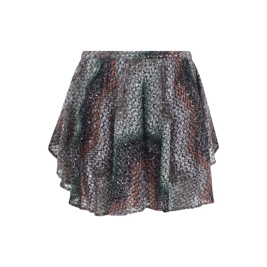 Multicolor Caperdoni Viscose Mini Skirt