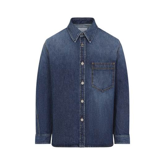 Dark Blue Cotton Overshirt