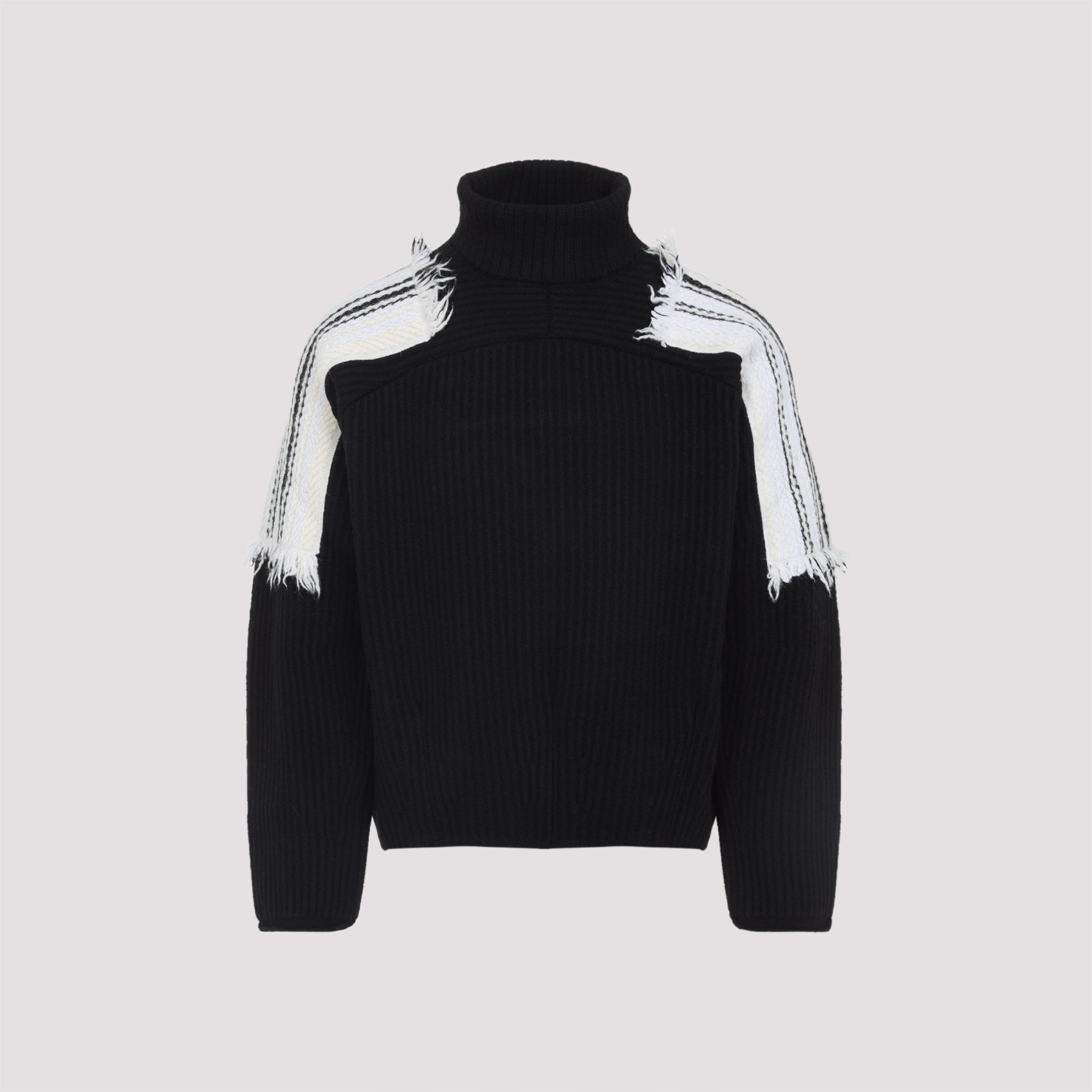 jacquard stripe turtle neck-image-1