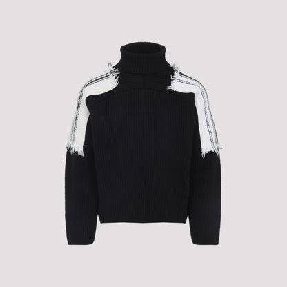 jacquard stripe turtle neck-image-1