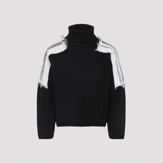 jacquard stripe turtle neck-image-1