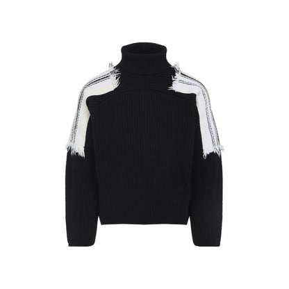 jacquard stripe turtle neck-image-2