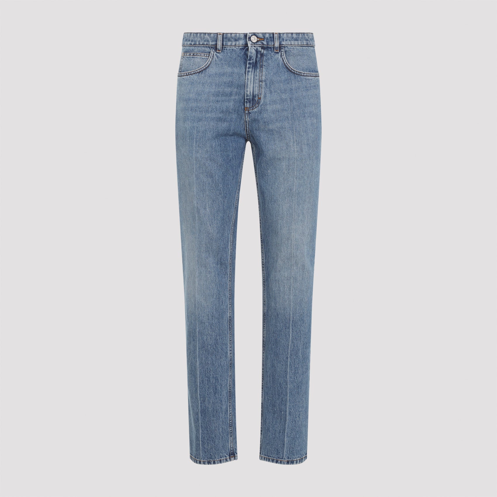 washed bull denim 5-pocket jeans-image-1