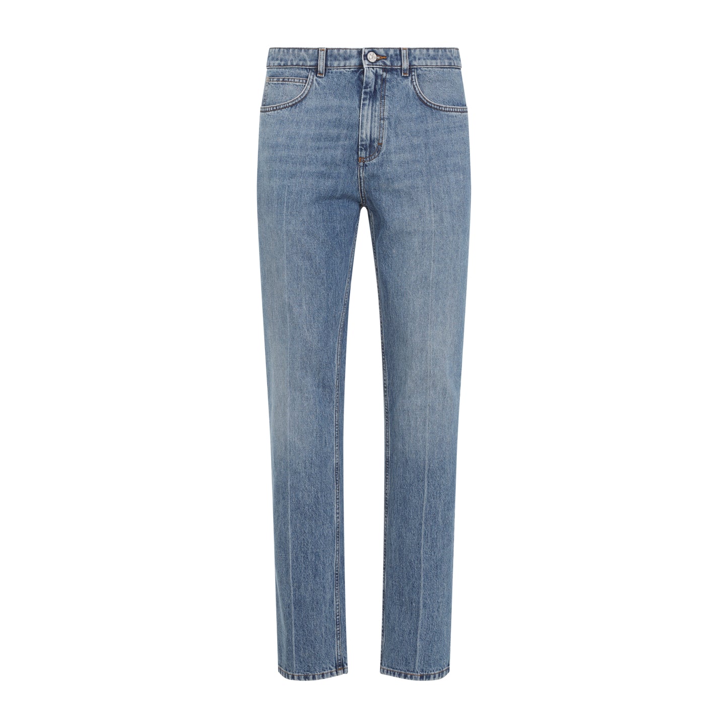 washed bull denim 5-pocket jeans-image-2