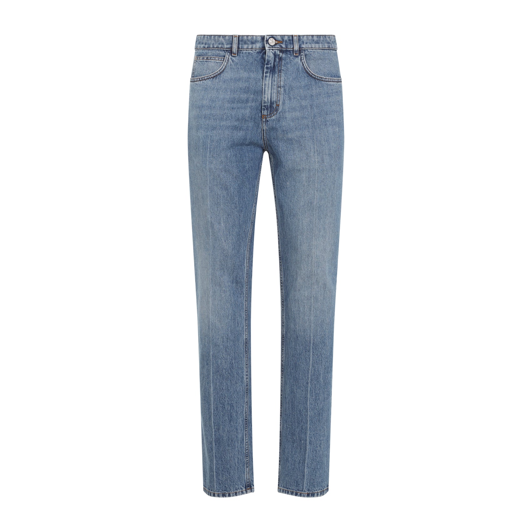 washed bull denim 5-pocket jeans-image-2