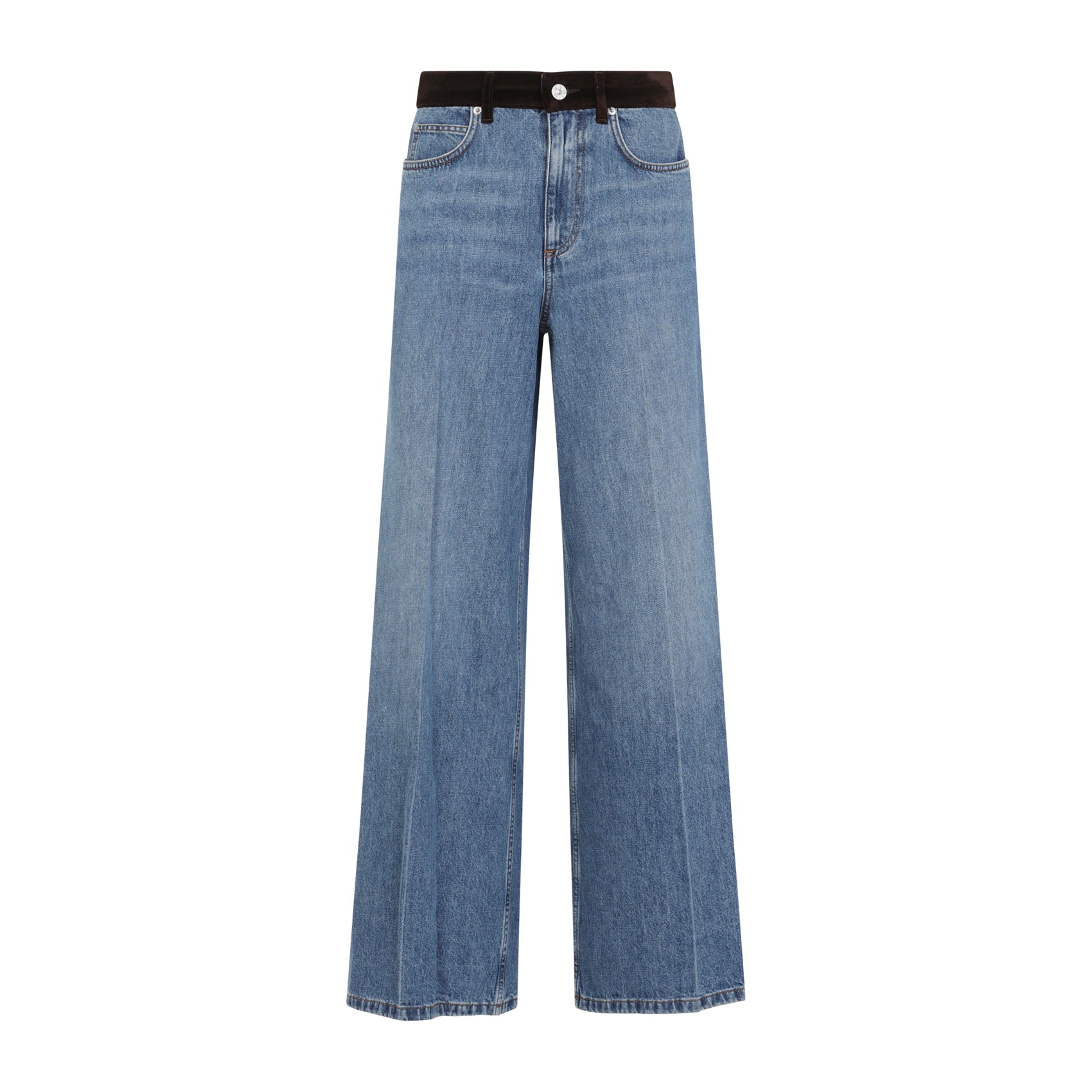 washed bull denim 5-pocket jeans-image-2