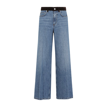 washed bull denim 5-pocket jeans-image-2