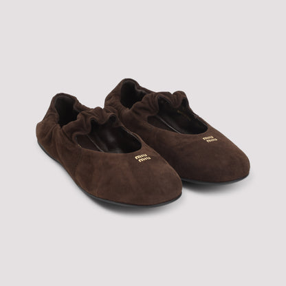 Testa di Moro Brown Lamb Leather Ballerinas