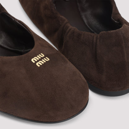 Testa di Moro Brown Lamb Leather Ballerinas