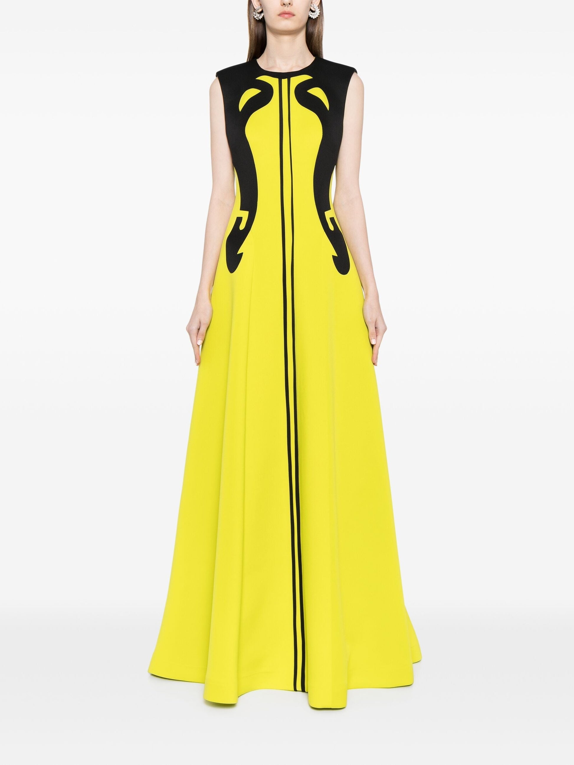 neoprene-dress-with-abstract-contrast-cuts-rtwss24-6