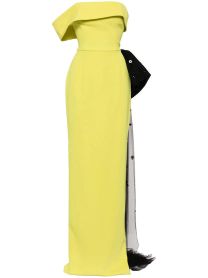 crepe-off-shoulder-dress-with-a-tulle-bow-and-tail-on-the-back-rtwss24-8