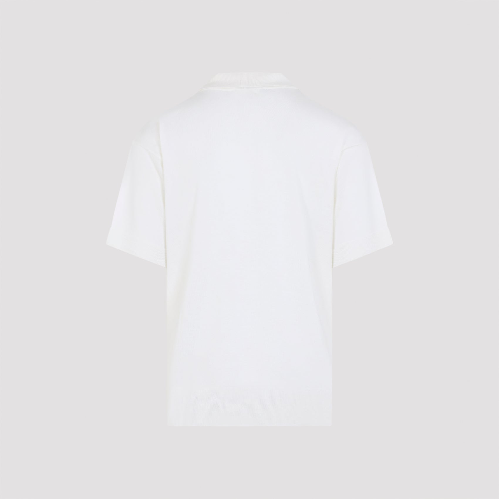 Cream White Virgin Wool Polo With Tonal Ami De Coeur