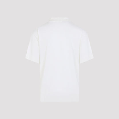 Cream White Virgin Wool Polo With Tonal Ami De Coeur